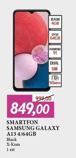 E.Leclerc Smartfon a13 samsung galaxy oferta
