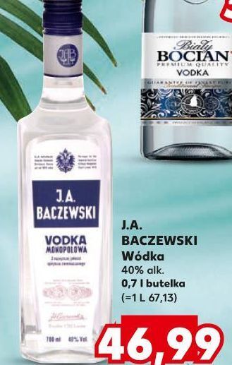 Kaufland Wódka j.a. baczewski monopolowa oferta