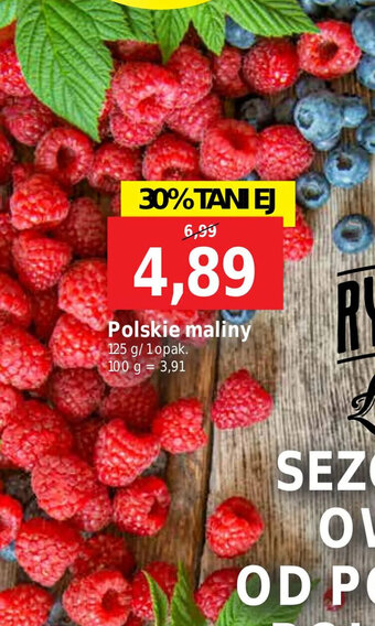 Lidl Polskie maliny 125 g oferta