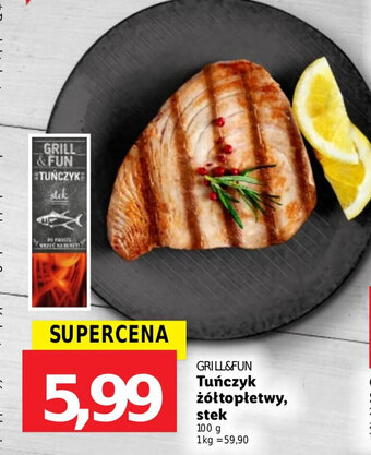 Lidl Tuńczyk żółtopłetwy stek 100 g oferta