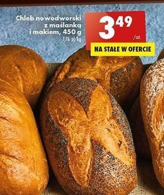 Biedronka Chleb nowodworski z maślanką i makiem oferta