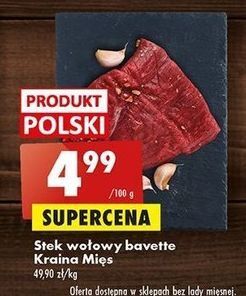 Biedronka Stek wołowy bavette kraina mięs oferta