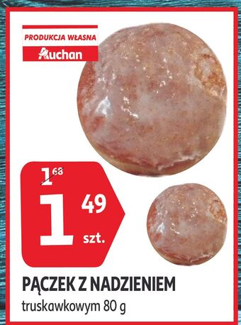 Auchan Pączek z nadzieniem truskawkowym auchan oferta