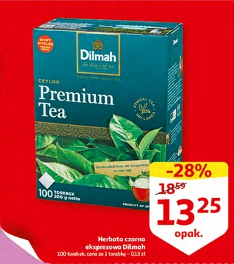 Auchan Dilmah ceylon premium tea klasyczna czarna herbata 200 g (100 x 2 g) oferta