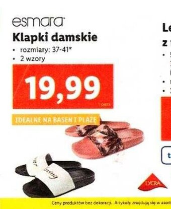 Lidl Klapki damskie oferta