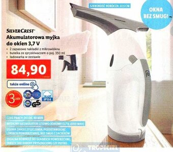 Lidl Akumulatorowa myjka do okien 3,7V oferta