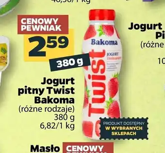 Netto Jogurt pitny Twist Bakoma 380g oferta