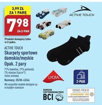 ALDI Skarpety sportowe damskie 35-38 active touch oferta