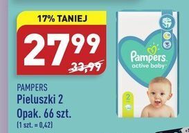 ALDI Pieluszki dla dzieci 2 pampers active baby oferta