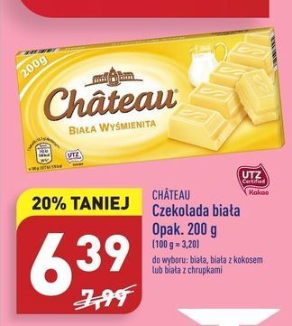 ALDI Czekolada biała z chrupkami chateau oferta