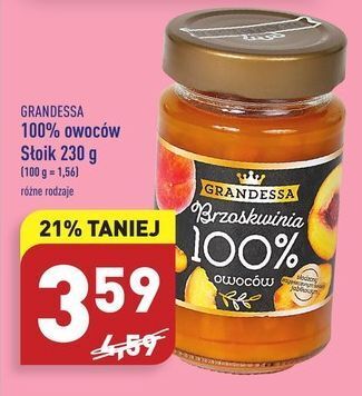 ALDI Dżem brzoskwinia 100% owoców grandessa oferta