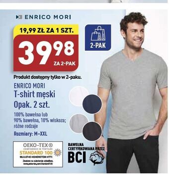 ALDI T-shirt męski rozm. m - xxl enrico mori oferta