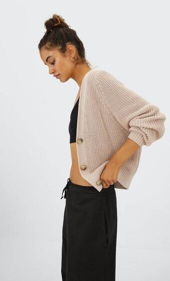 Stradivarius Kardigan basic z guzikami oferta