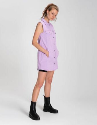 Takko Fashion Dział damski sukienka dżinsowa - kieszeń na piersi oferta
