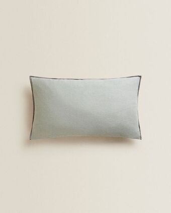 ZARA HOME Poszewka na poduszkę dekoracyjną z kontrastową lamówką oferta