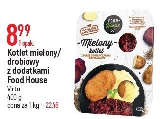 E.Leclerc Kotlet drobiowy z puree ziemniaczanym i marchewką groszkiem food house oferta