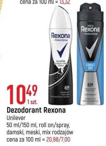 E.Leclerc Antyperspirant black + white rexona invisible oferta