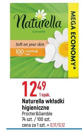 E.Leclerc Wkładki higieniczne normal camomile naturella classic oferta