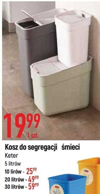 E.Leclerc Kosz do segregacji na śmieci 30 l keter oferta