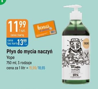 E.Leclerc Płyn do mycia naczyń mięta mandarynka yope oferta
