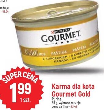 E.Leclerc Karma dla kota kurczak purina gourmet gold oferta
