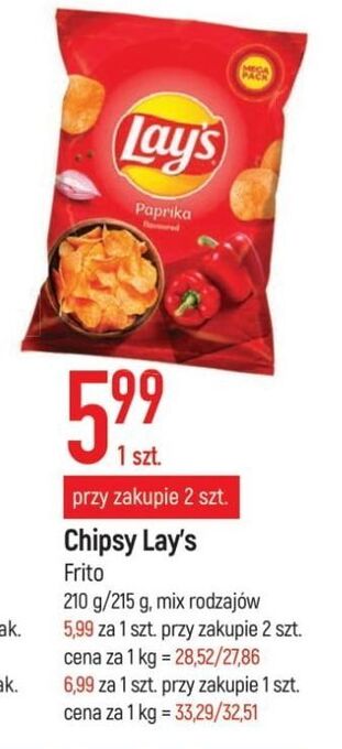 E.Leclerc Chipsy paprykowe lay's oferta