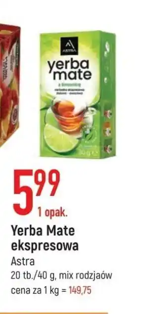 E.Leclerc Herbata yerba mate z limonką astra yerba mate oferta