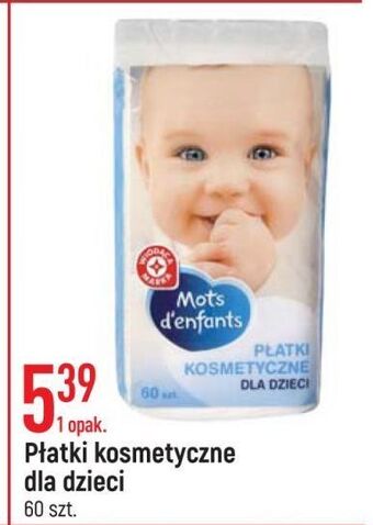 E.Leclerc Płatki higieniczne dla dzieci wiodąca marka mots d'enfants oferta
