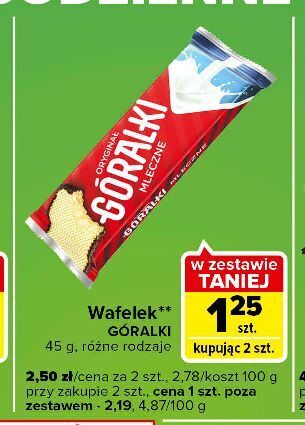 Carrefour Express Wafelek mleczny góralki oferta