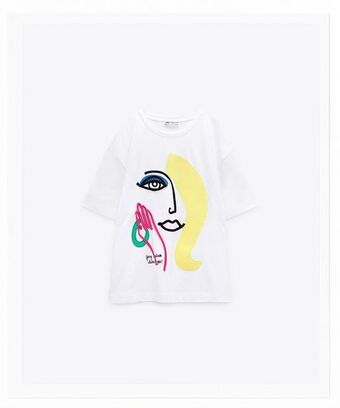 ZARA Girl print t-shirt oferta