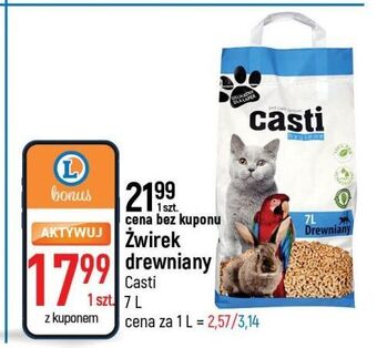 E.Leclerc Żwirek drewniany dla kota casti oferta