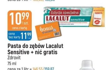 E.Leclerc Pasta do zębów + nić dentystyczna lacalut sensitive oferta