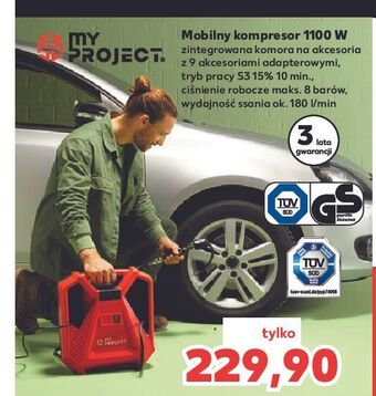 Kaufland Kompresor mobilny 1100w k-classic myproject oferta