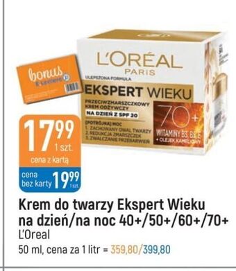 E.Leclerc Krem do twarzy na dzień l'oreal ekspert wieku 70+ oferta