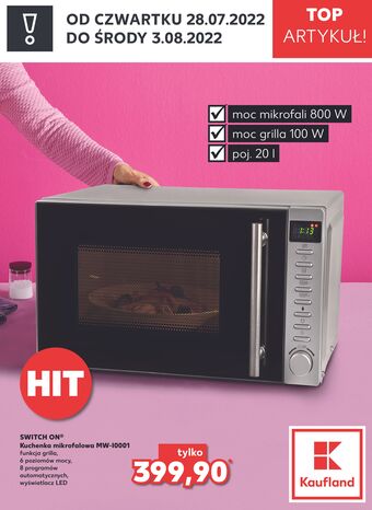 Kaufland Kuchenka mikrofalowa mw-i0001 switch on oferta