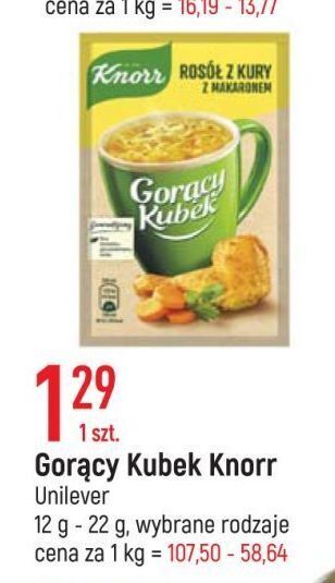 E.Leclerc Rosół z kury makaronem knorr gorący kubek oferta