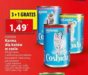 Lidl Karma dla kota z kurczakiem w sosie 1 SZT 415 G oferta