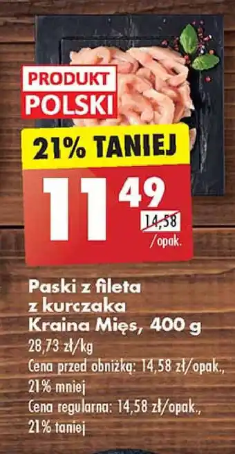 Biedronka Paski z fileta kurczaka oferta