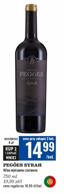 Biedronka Pegoes Syrah 750 ml oferta