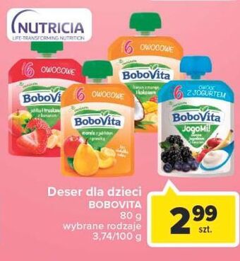 Carrefour Mus banan z mango i kokosem bobovita oferta