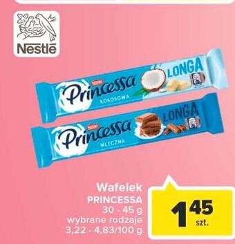 Carrefour Wafelek mleczny princessa longa oferta