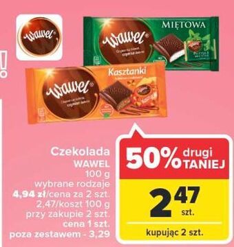 Carrefour Czekolada wawel miętowy oferta
