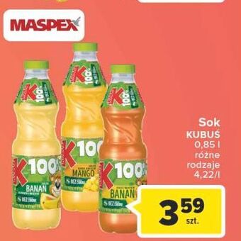 Carrefour Sok jabłko-banan-marchew-mango kubuś 100% oferta