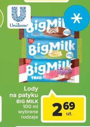 Carrefour Lód trio algida big milk oferta