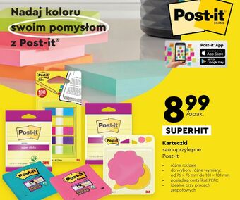 Biedronka Karteczki samoprzylepne post-it oferta