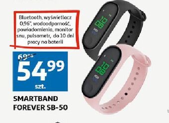 Auchan Smartband fitband sb-50 różowy forever oferta