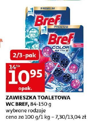 Auchan Zawieszka do wc morski (chlorowy) bref color aktiv (wcześniej blue active) oferta