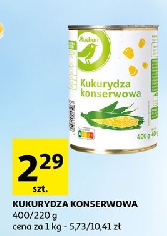 Auchan Kukurydza konserwowa auchan oferta