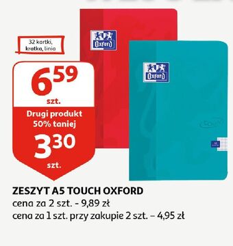 Auchan Zeszyt a5 32 kartki kratka oxford oferta