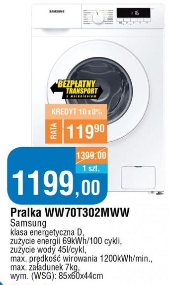 E.Leclerc Pralka ww70t302mww samsung oferta